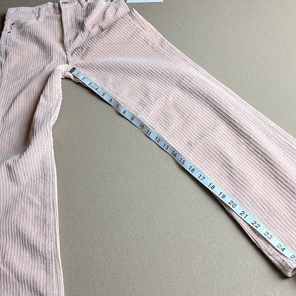 7 For All Mankind NWT Ultra High Rise Slim Kick Flare Corduroy Pants Rose - 24 - Picture 11 of 16